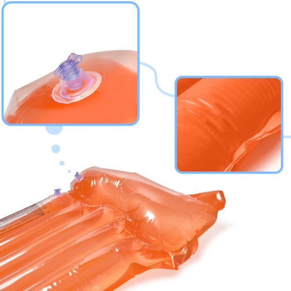 Inflatable water mattress orange