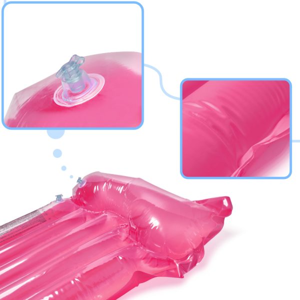 Inflatable water mattress pink color