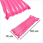 Inflatable water mattress pink color