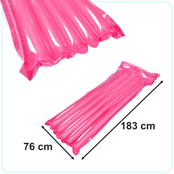 Inflatable water mattress pink color