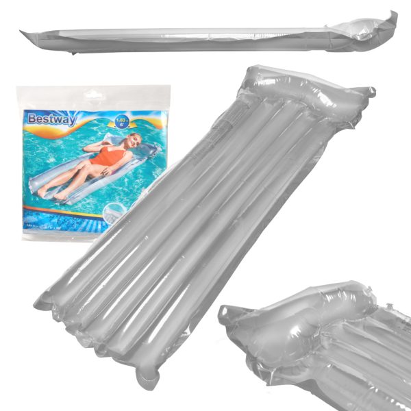 Inflatable swimming mattress grey