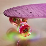 Skateboard LED wheels pink