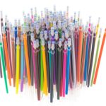 Coloured gel pens in case 120pcs.