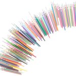 Coloured gel pens in case 120pcs.