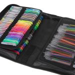 Coloured gel pens in case 120pcs.