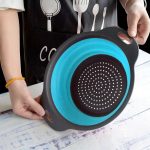 Silicone folding strainer 24cm