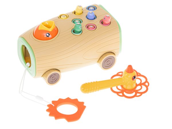 Magnetic game feed the bird on wheels