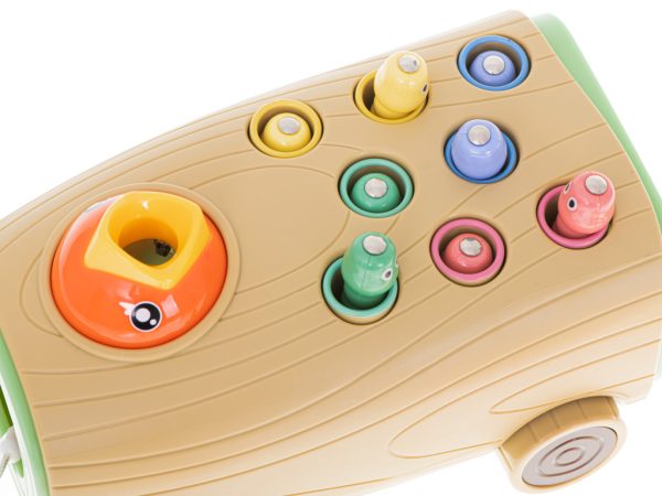 Magnetic game feed the bird on wheels