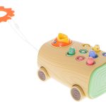 Magnetic game feed the bird on wheels