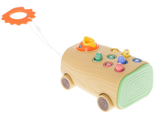Magnetic game feed the bird on wheels