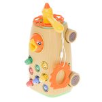 Magnetic game feed the bird on wheels