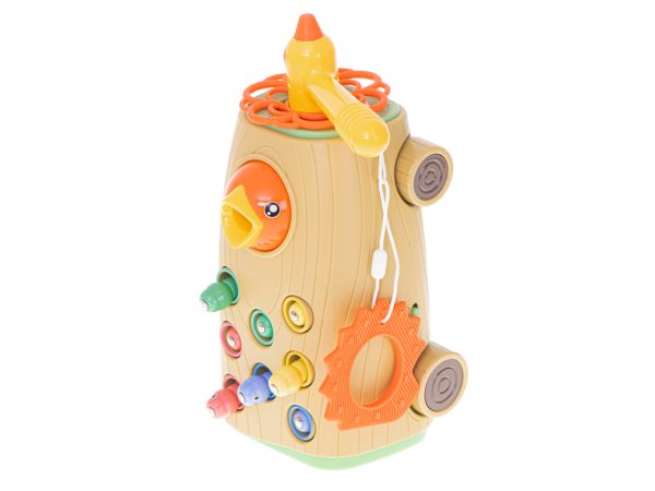 Magnetic game feed the bird on wheels