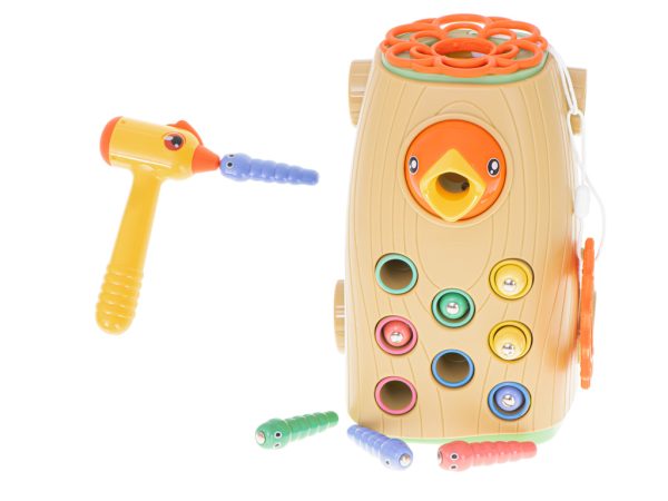 Magnetic game feed the bird on wheels