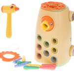 Magnetic game feed the bird on wheels