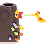 Magnetic game feed the bird catch the worm