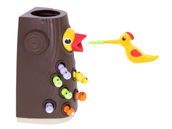 Magnetic game feed the bird catch the worm
