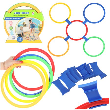 Classroom game coloured hoops 10 wheels and connectors