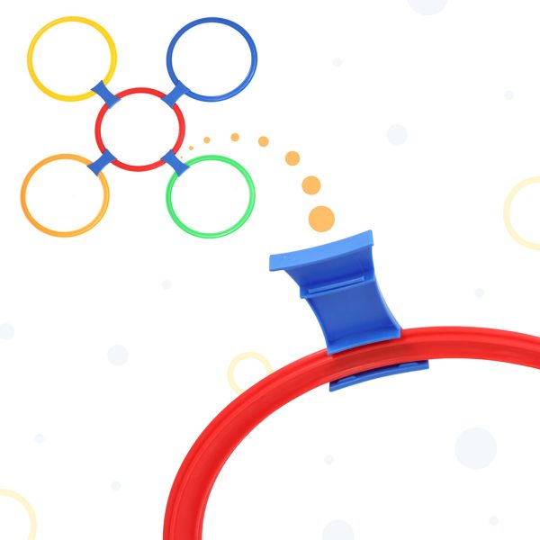 Classroom game coloured hoops 10 wheels and connectors