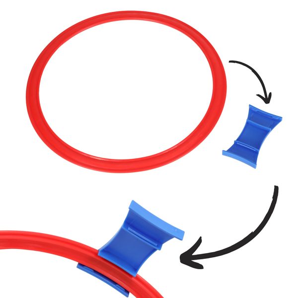 Classroom game coloured hoops 10 wheels and connectors