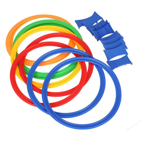 Classroom game coloured hoops 10 wheels and connectors