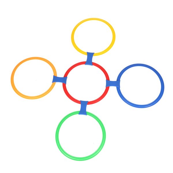 Classroom game coloured hoops 10 wheels and connectors