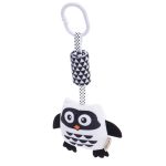 Sensory rattle pendant contrasting owl