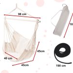 Hammock chair with cushions cream color