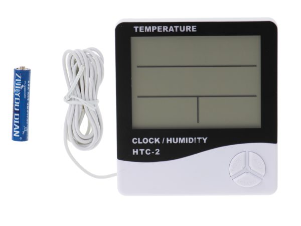 Hygrometer Thermometer Humidity Clock HTC-2