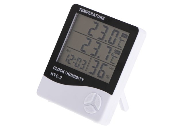 Hygrometer Thermometer Humidity Clock HTC-2