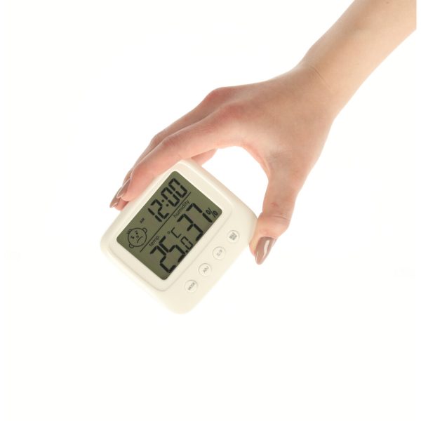 Hygrometer Clock Room thermometer Humidity meter LCD