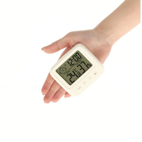 Hygrometer Clock Room thermometer Humidity meter LCD