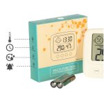 Hygrometer Clock Room thermometer Humidity meter LCD