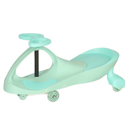 Green balance tricycle with LED wheels