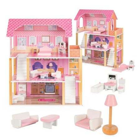 Lulilo doll's wooden house with accessories, 70 cm.