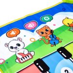 Interactive piano music mat with recording