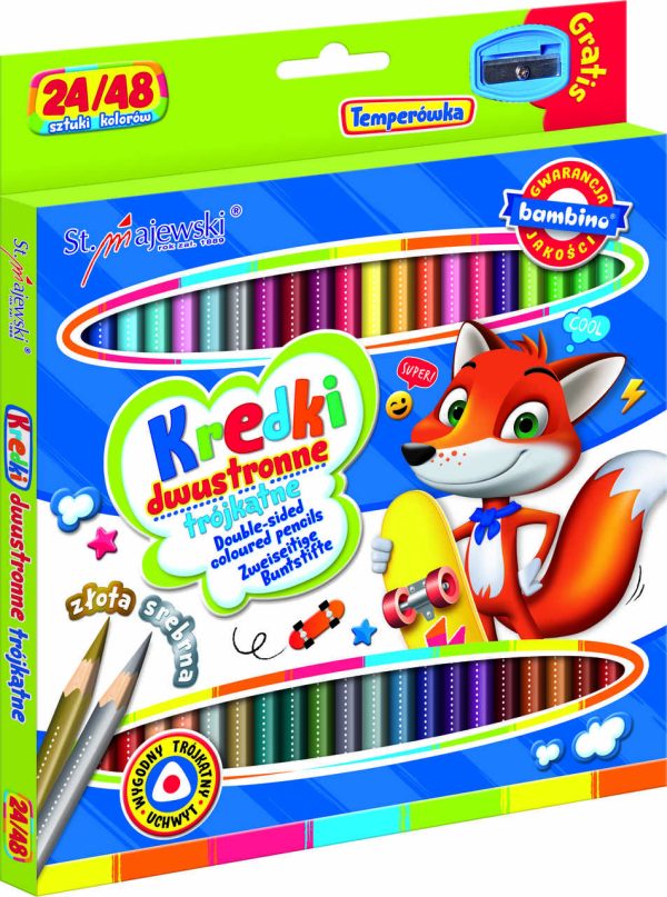Bambino double-sided triangular school pencils