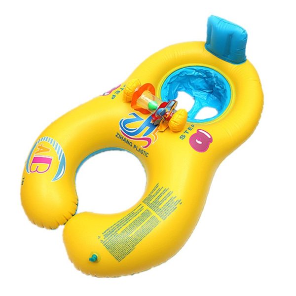 Wheel pontoon with seat for mother and child