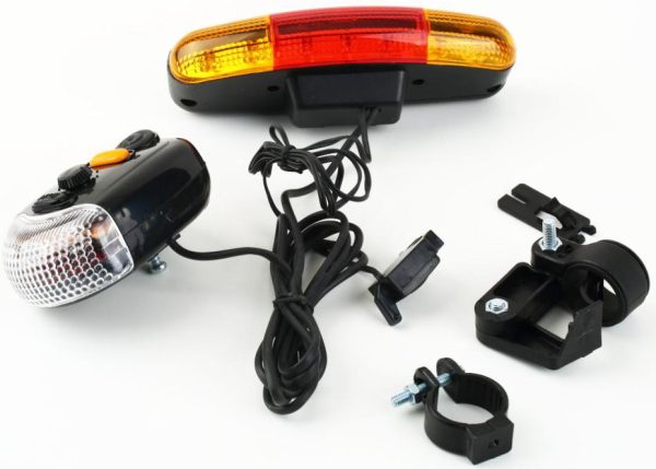 Bicycle lights with indicator - set