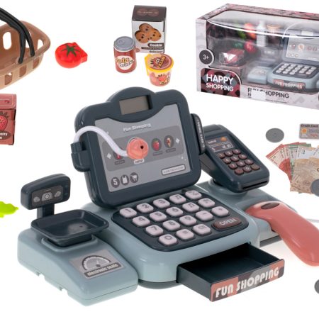 Cash register shopping basket terminal