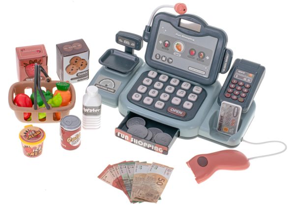 Cash register shopping basket terminal