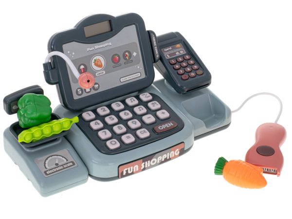 Cash register shopping basket terminal