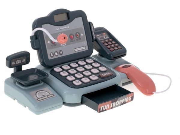 Cash register shopping basket terminal