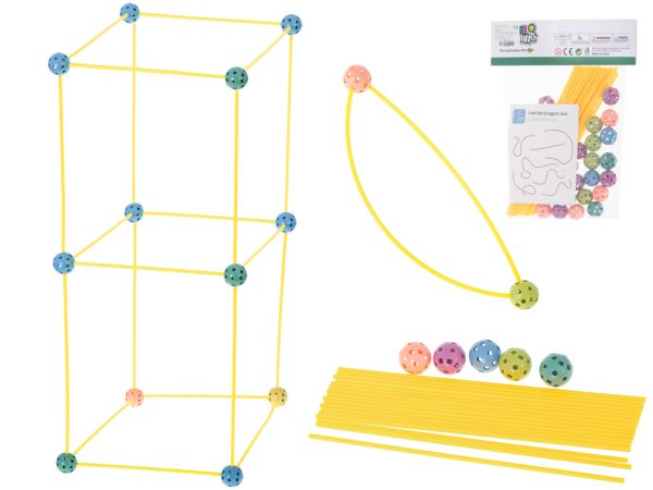 Construction blocks tube straw base tent house 75el.