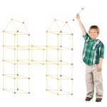 Construction blocks tube straw base tent house 75el.