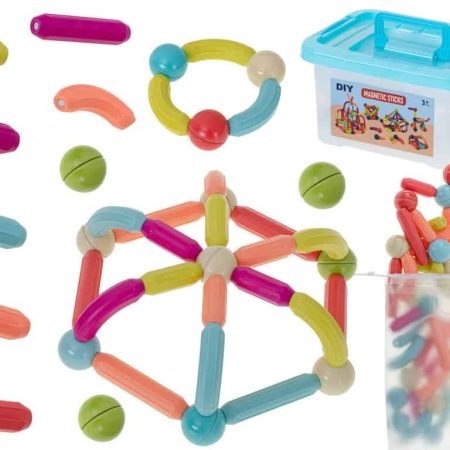 Magnetic construction set for kids, 50 pieces