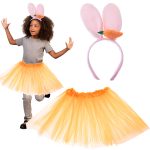 Bunny costume skirt headband carrot