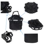 Front basket bicycle basket folding cover click black