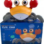 Creeping interactive crab with sound, yellow