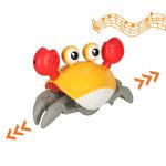 Creeping interactive crab with sound, yellow