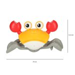 Creeping interactive crab with sound, yellow